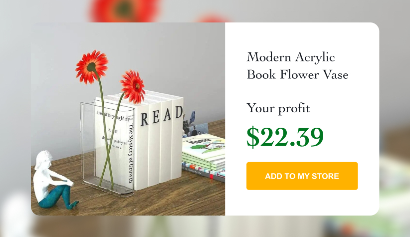 Modern Acrylic Book Flower Vase